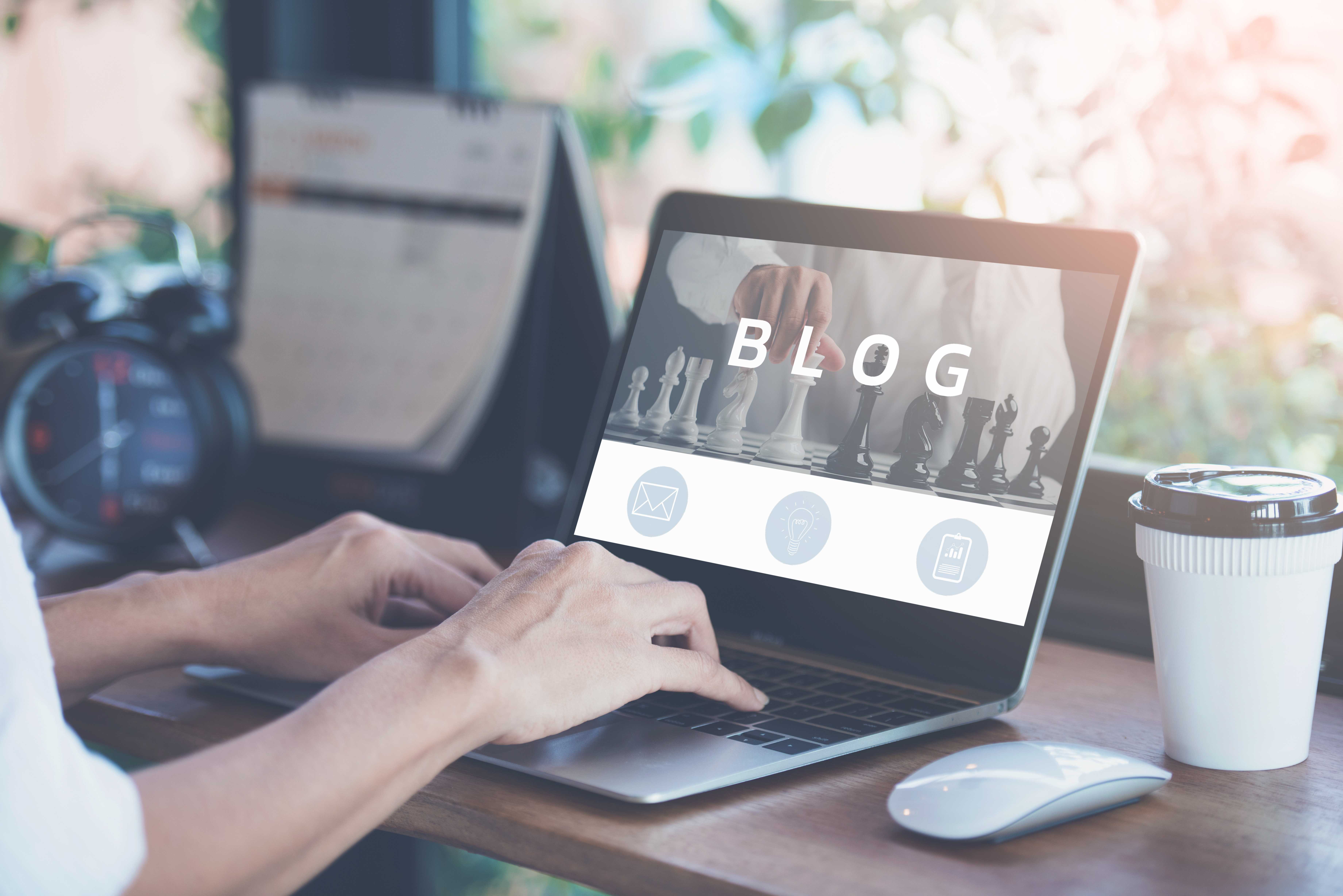 Blogs on Laptop